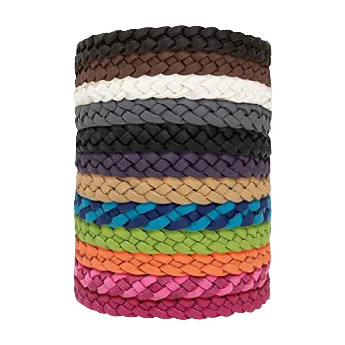 12pcs Anti Mosquito Repellent Bracelet Non-Toxic Wristband Woven PU