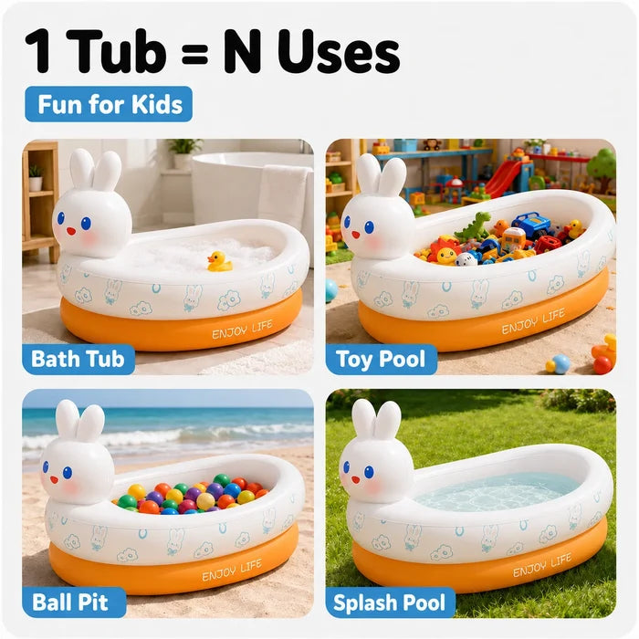 1PC Portable Inflatable Bath Tub, Newborn Household Folding Bathtub, Sitting & Lying Position Bathtub