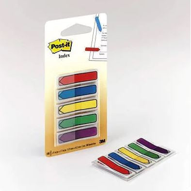3M 684ARR1  P-T ARROW FLAGS .47X1.7" 100FLG 4COLX25SHT 24PK/CS