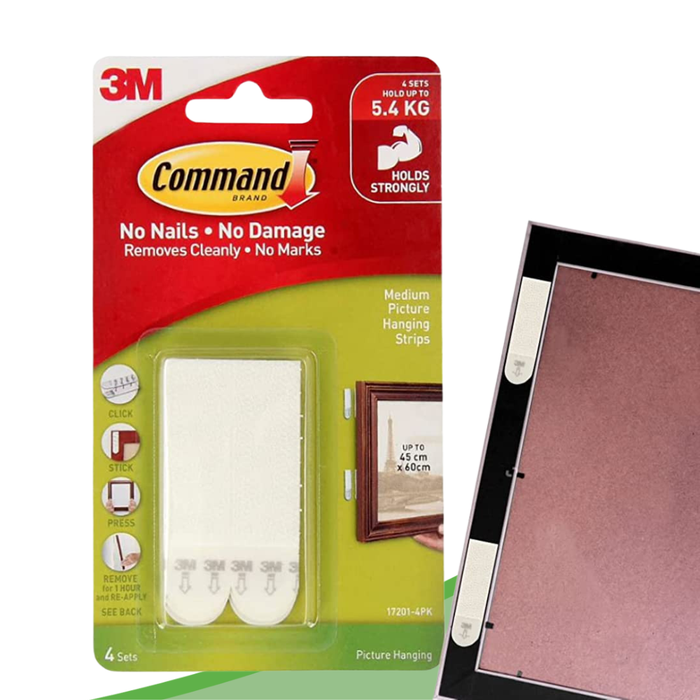 3M Command™ 17201ANZ White Medium Picture Hanging Strips