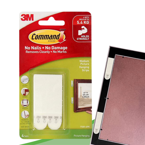 3M Command™ 17201ANZ White Medium Picture Hanging Strips