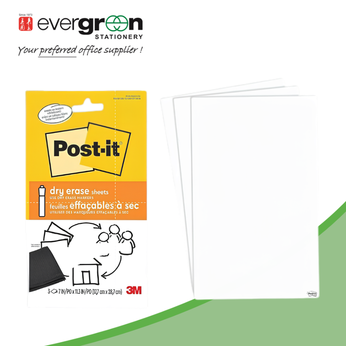 3M Post-it® Dry Erase Super Sticky Sheets | 7 x 11.3 inches