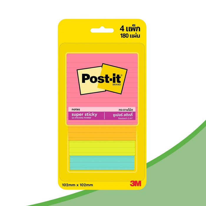 3M Post-It® Super Sticky Lined Notes 4x4