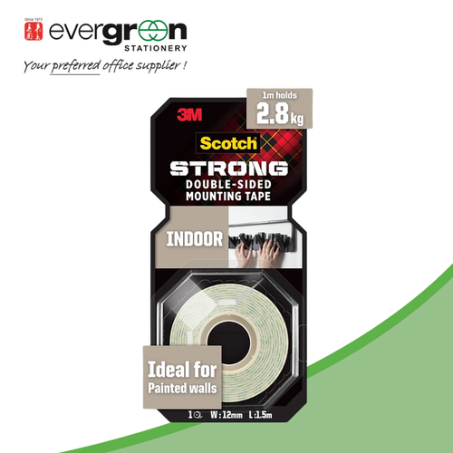 3M Scotch Indoor Double-Sided Mounting Tape 110-S12 (12mm x 1.5M)