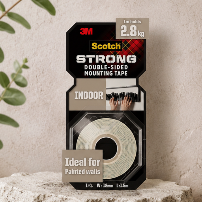 3M Scotch Indoor Double-Sided Mounting Tape 110-S12 (12mm x 1.5M)