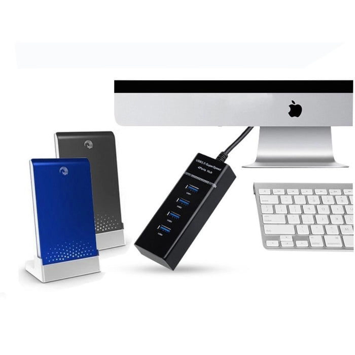 4 Ports USB 3.0 Hub Splitter High Speed for Computers/Laptops