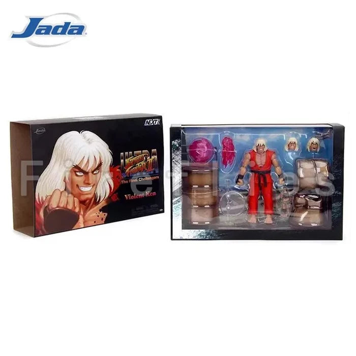 6inches Jada Toys 1/12 Ultra Street Fighter II: The Final Challengers Violent Ken Anime Model For Gift