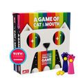 A Game of Cat & Mouth box with cat-face design, paw controllers and a Toy of the Year badge