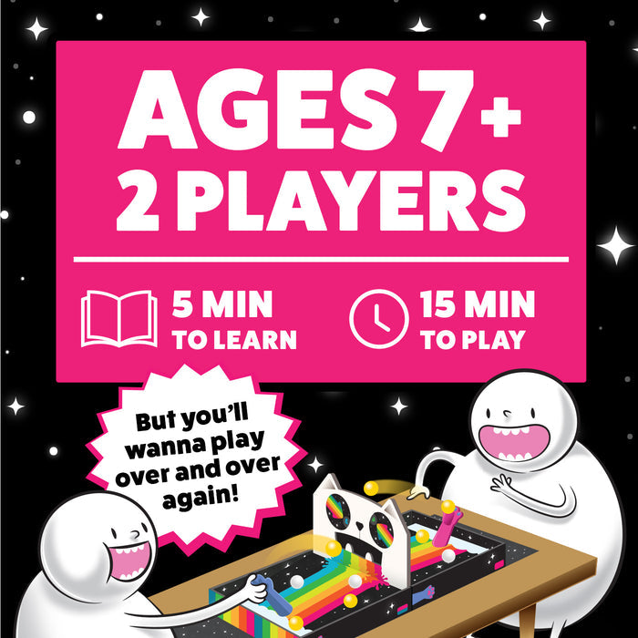 Specs: ages 7+, 2 players, 5 minutes to learn, 15 to play