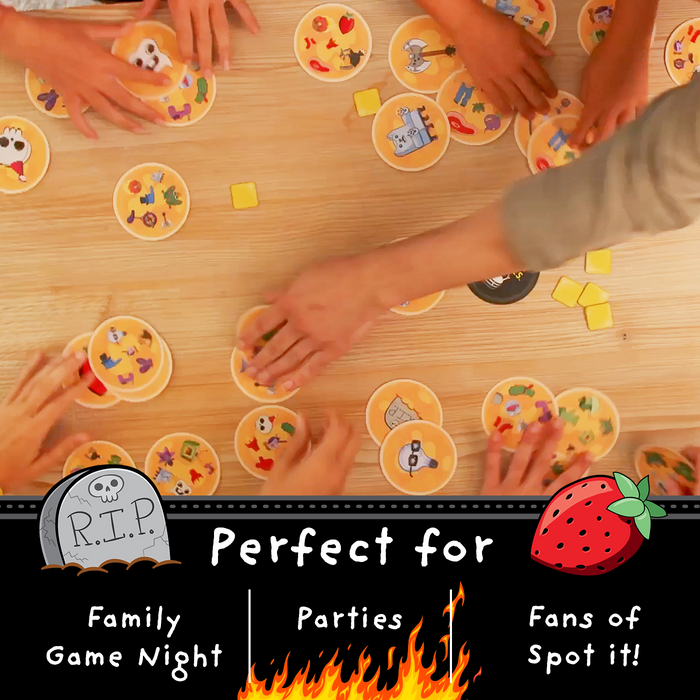 Anarchy Pancakes tokens spread on a table; perfect for family game night and parties
