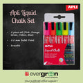 Apli Liquid Chalk 5 Colours/Set 5.5mm Bullet Point