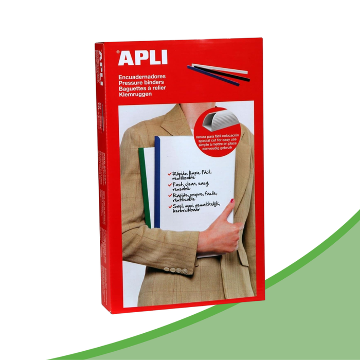 APLI Press Bar A4 15 mm Bundle Red/White/Blue/Black