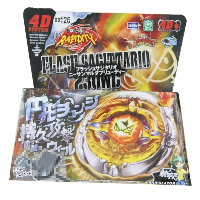 B-X TOUPIE BURST BEYBLADE jet wyvern Flash Sagittario 230WD  BB126 WITH LAUNCHER
