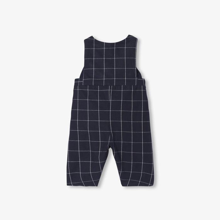 Baby boy checked overalls