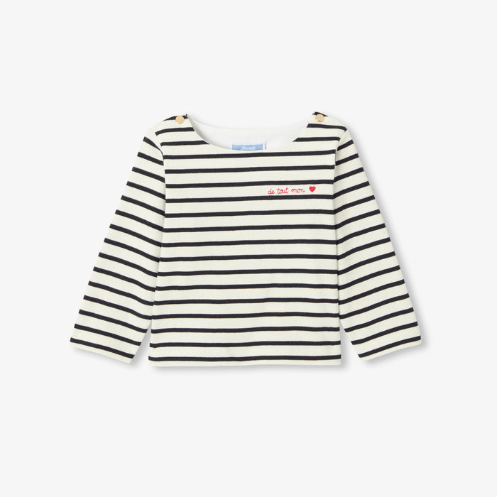 Baby girl lightweight fleece sailor top