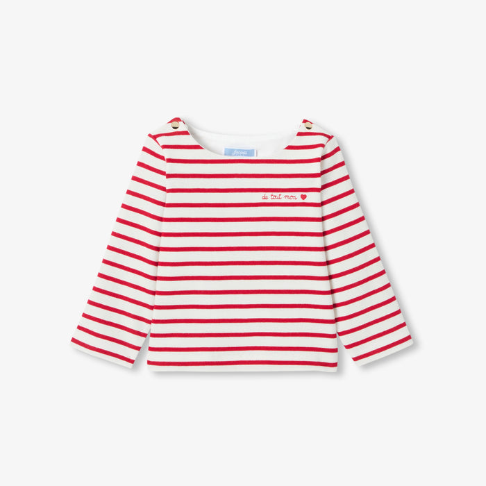 Baby girl lightweight fleece sailor top