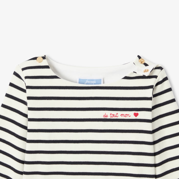 Baby girl lightweight fleece sailor top