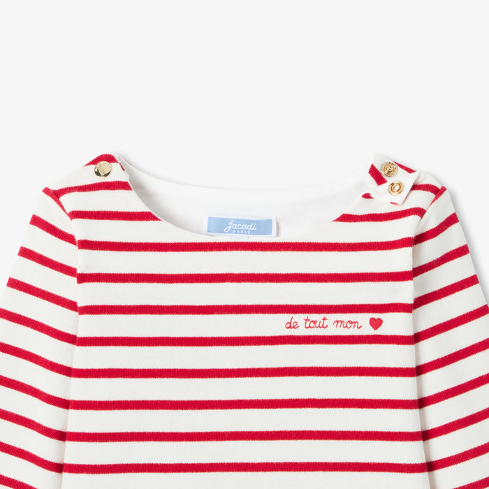 Baby girl lightweight fleece sailor top