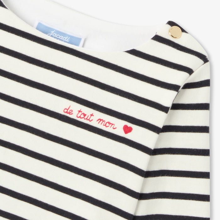 Baby girl lightweight fleece sailor top