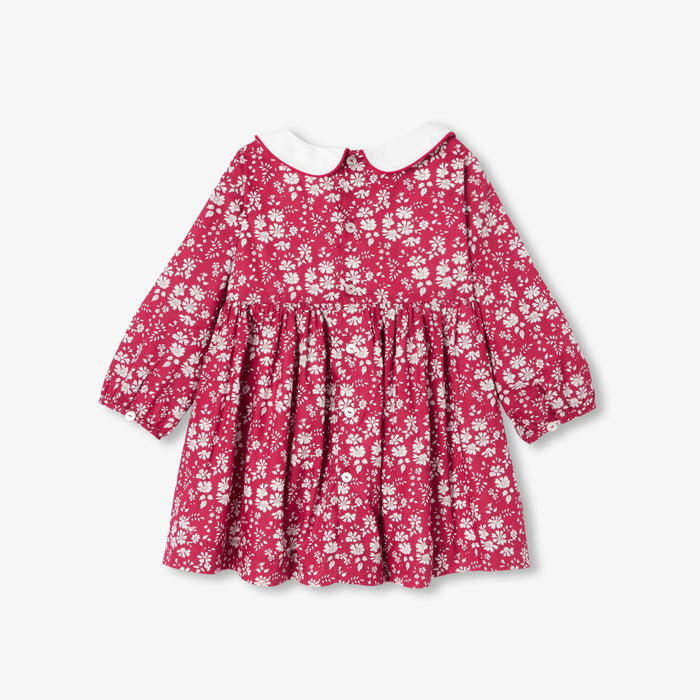 Baby girl long-sleeved dress in Liberty fabric