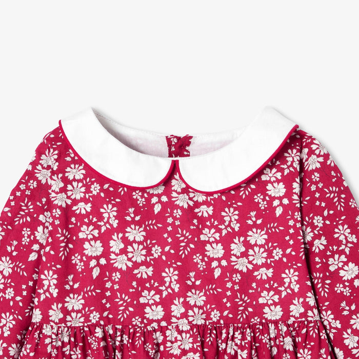 Baby girl long-sleeved dress in Liberty fabric