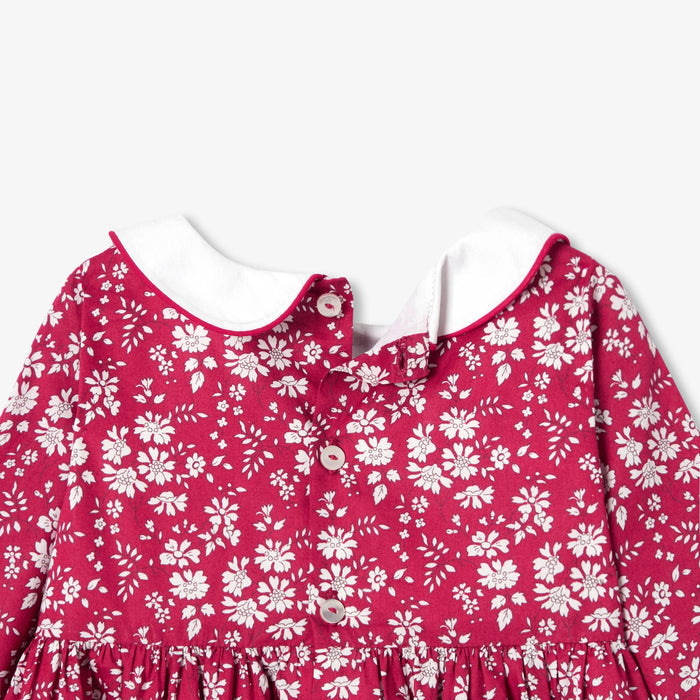 Baby girl long-sleeved dress in Liberty fabric