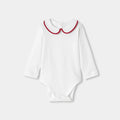 Baby girl long-sleeved interlock cotton bodysuit