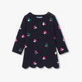 Baby girl long-sleeved knitted dress