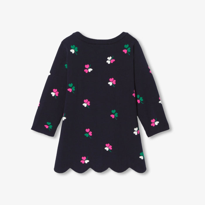 Baby girl long-sleeved knitted dress