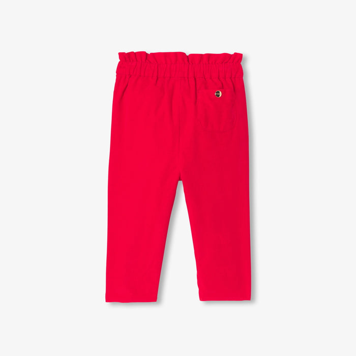 Baby girl trousers in milleraies velvet