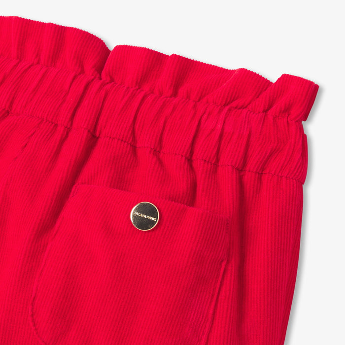 Baby girl trousers in milleraies velvet