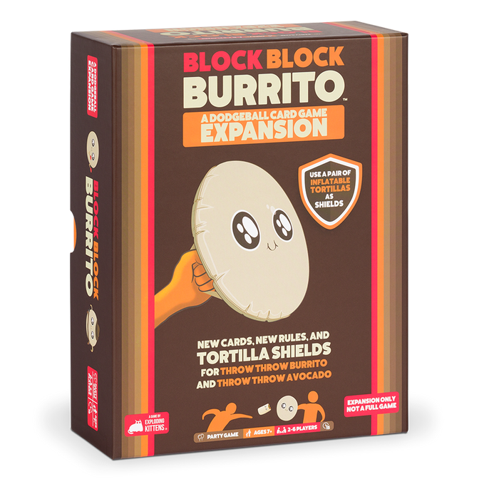 Block Block Burrito expansion box shown at an angle