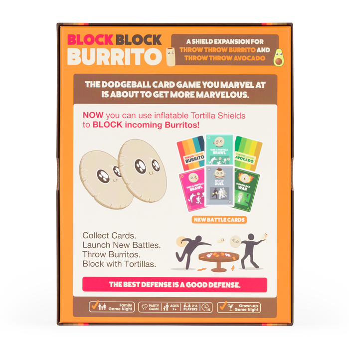 Block Block Burrito expansion box back with gameplay description