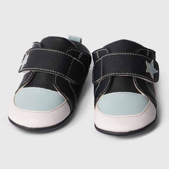Boys Baby Booties with Textured Grip Sole & Padded Ankle Support