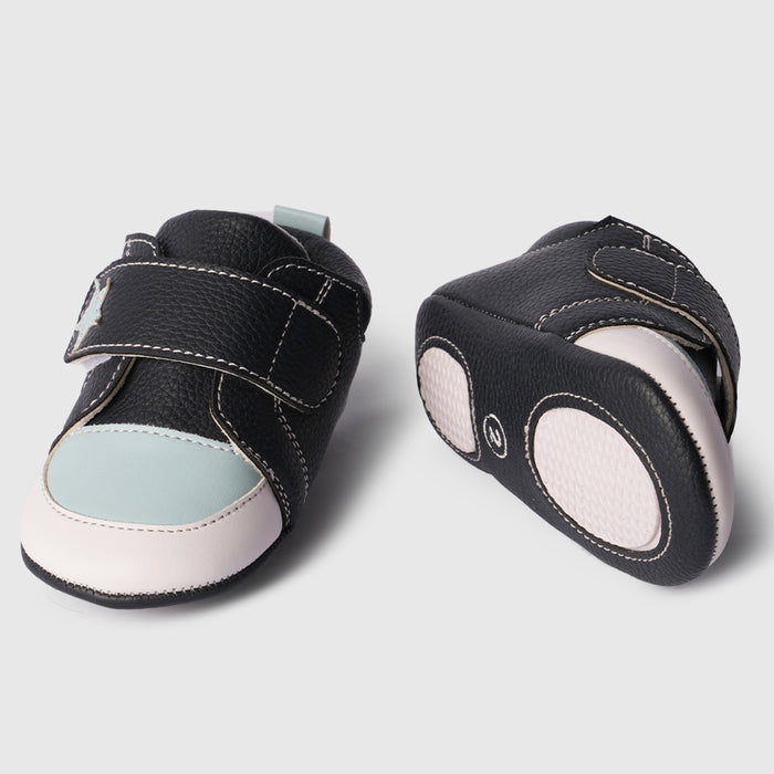 Boys Baby Booties with Textured Grip Sole & Padded Ankle Support