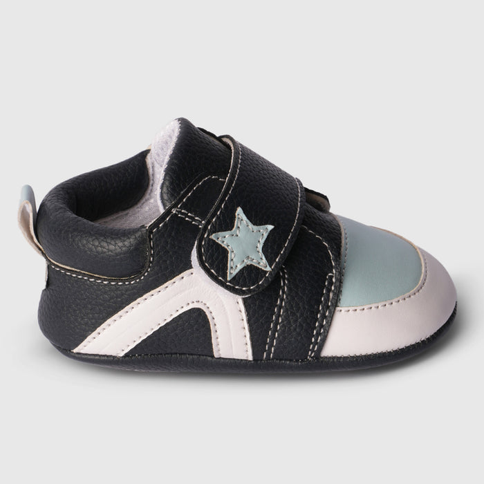 Boys Baby Booties with Textured Grip Sole & Padded Ankle Support