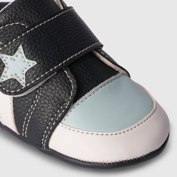 Boys Baby Booties with Textured Grip Sole & Padded Ankle Support