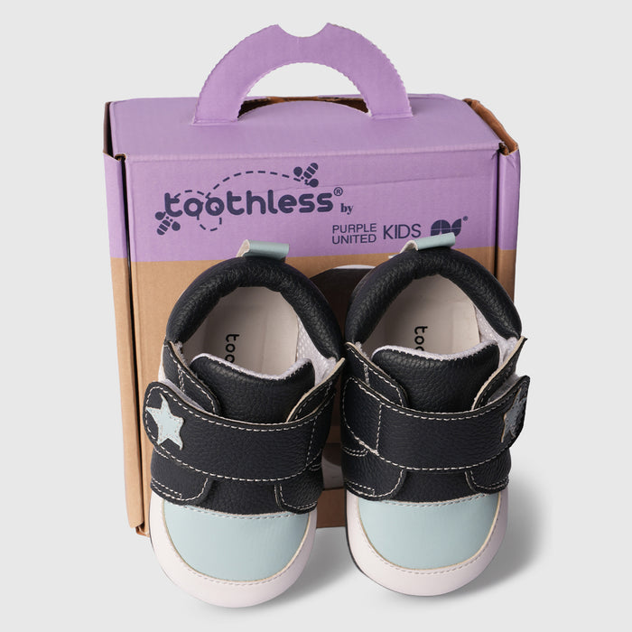 Boys Baby Booties with Textured Grip Sole & Padded Ankle Support