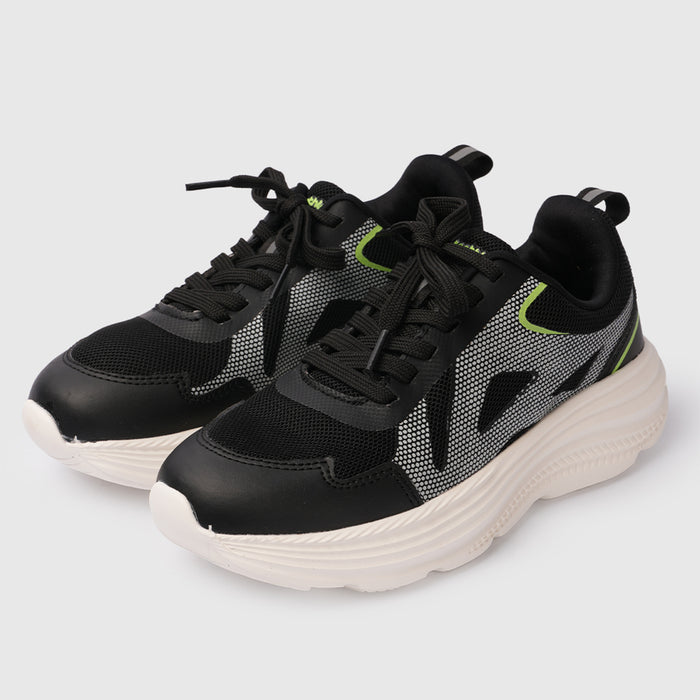 Boys Black Lightweight Sport Running Shoes