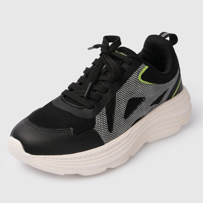 Boys Black Lightweight Sport Running Shoes