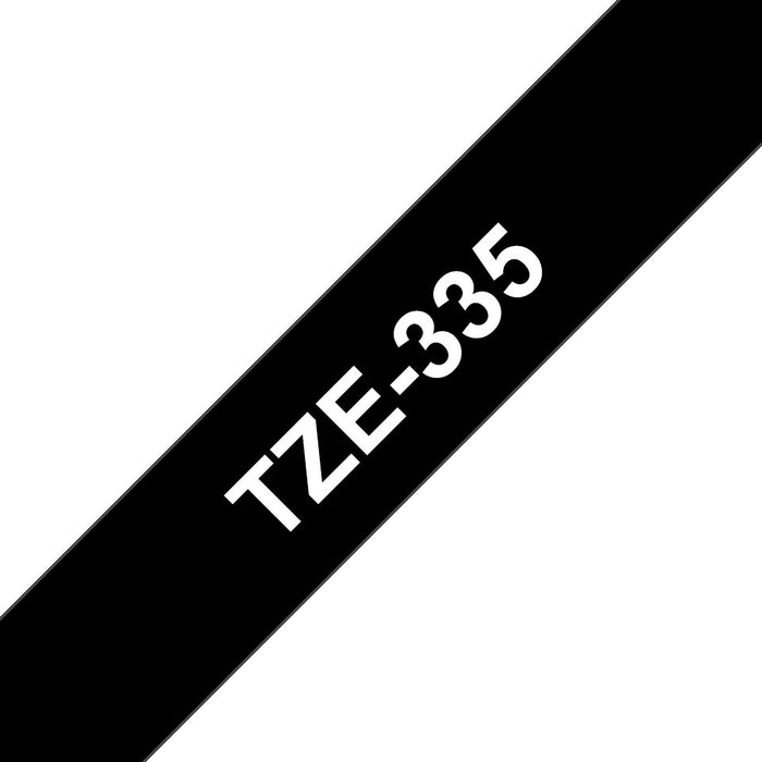 Brother TZE P-touch Tape Labelling Tapes (BLACK BACKGROUND)