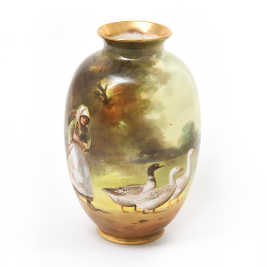 Burslem Vase Lady with Ducks