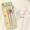 Cat House Cute Gel Pen | 0.5mm Black Ink Retractable Pen | Pack of 3