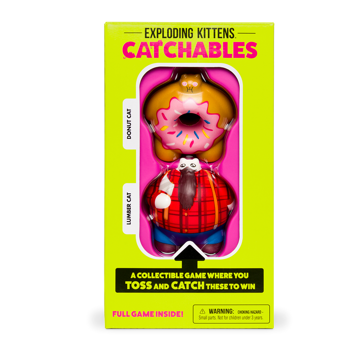 Catchables Donut and Lumber 2-pack box front, green box with two toy figures