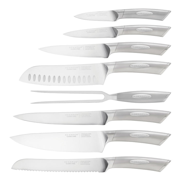 Classic Steel 9 Piece Knife Block Set