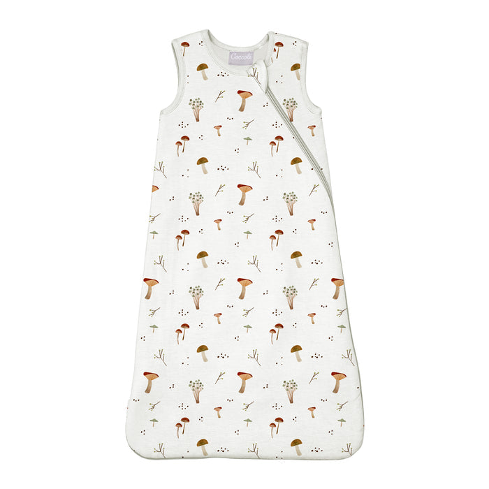 Coccoli Modal Sleepsack - Mushrooms on Cream-AFM6112-193 NB-9M 1.5T-Pumpkin Pie Kids Canada