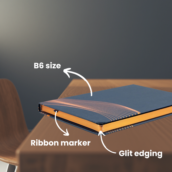 Collins Vanguard A6 & B6 Ruled Notebook | Wave/Curve Design