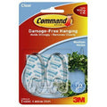 Command™ Medium Clear Hooks 17091CLR, 2 Hooks 4 Strips/Pack