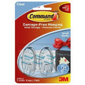 Command™ Small Clear Hooks 17092CLR, 2 Hooks 4 Strips/Pack