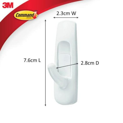 Command™ Small Utility Hooks 17002, 2 Hooks 4 Strips/Pack